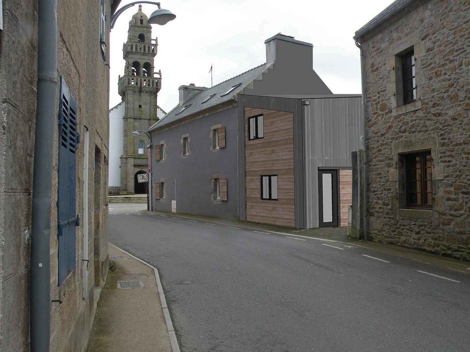 Extension en centre bourg